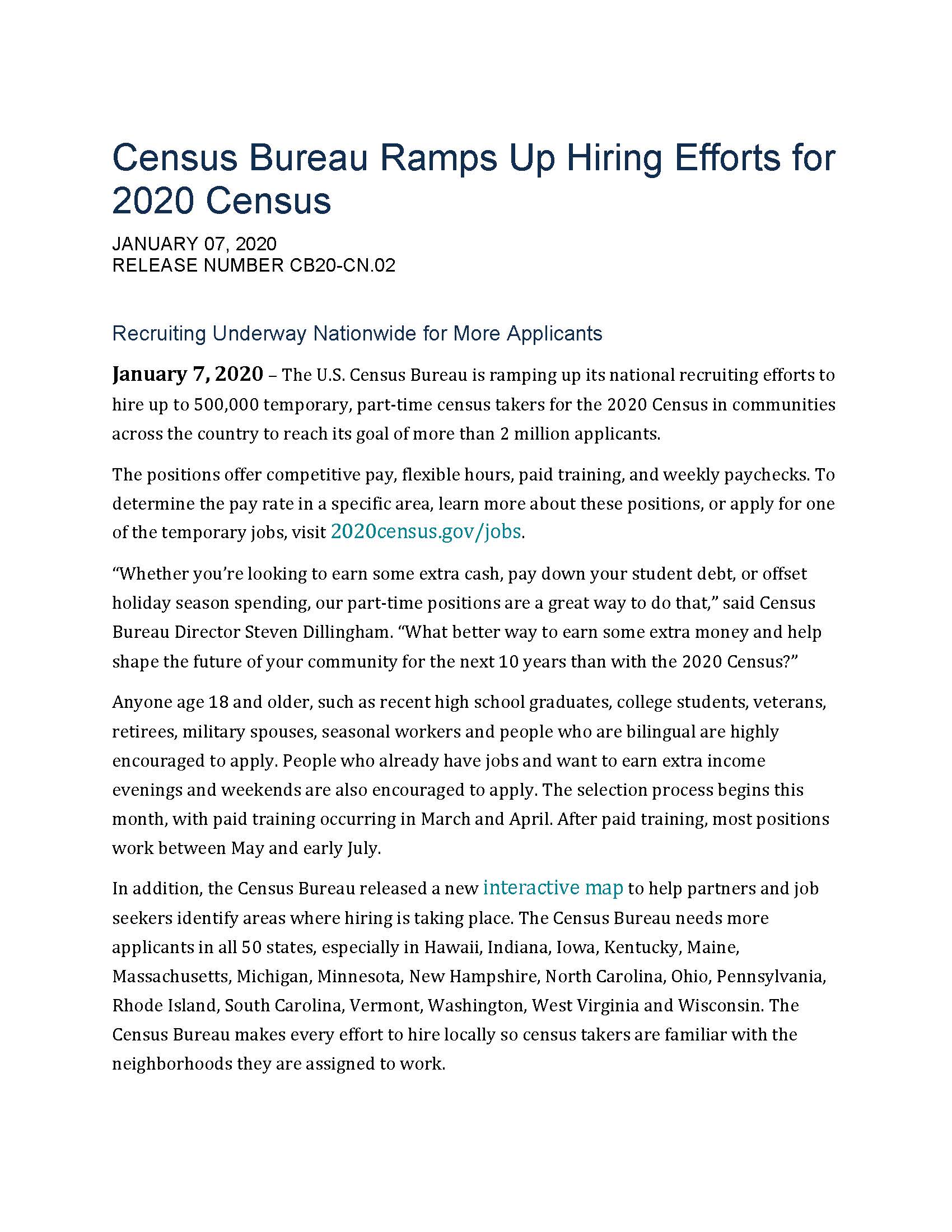 Census Bureau Ramps Up Hiring Efforts for 2020 Census_Page_1